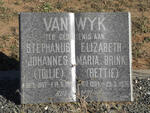 WYK Stephanus Johannes, van 1907-1973 & Elizabeth Maria BRINK 1904-1976