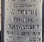 ANNANDALE Albertus Johannes 1899-1950