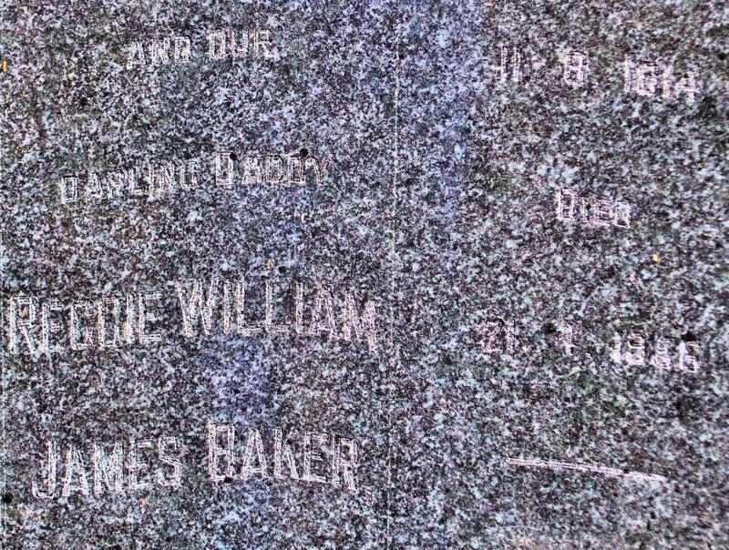 BAKER Reggie Williams James 1914-1986 :: ?