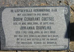 COETSEE Douw Gerbrant 1885-1941 & Johanna Douwlina 1916-1926