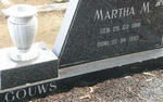GOUWS Martha M. 1918-1993