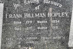 HOPLEY Frank Hillman 1894-1951