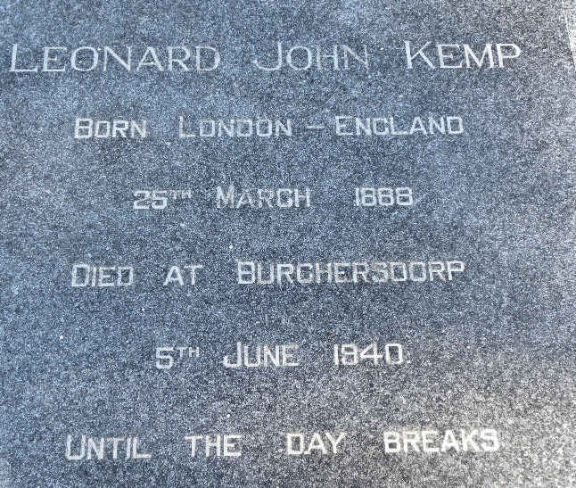 KEMP Leonard John 1888-1940