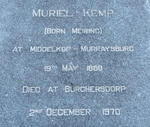 KEMP Muriel nee MEIRING 1888-1970