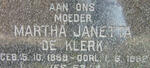 KLERK Martha Janetta,de 1888-1982