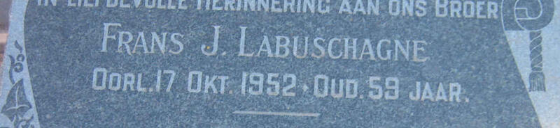 LABUSCHAGNE Frans J. 1893-1952