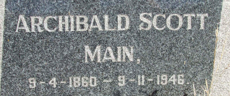 MAIN Archibald Scott 1860-1946