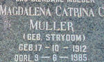 MULLER Magdalena Catrina C. nee STRYDOM 1912-1985