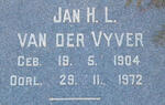 VYVER Jan H.L., van der 1904-1972
