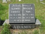 ADAMS Alfred Ernest 1893-1990 & Rosalie Nan 1927-2001
