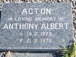 ACTON Anthony Albert 1972-1972