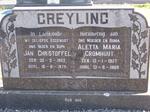 GREYLING Jan Christoffel 1902-1975 & Aletta Maria CROMHOUT 1907-1988