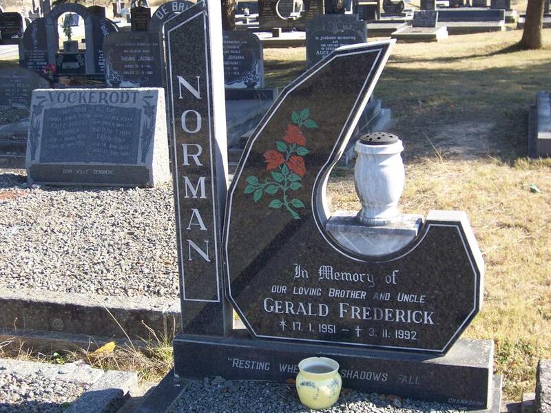 NORMAN Gerald Frederick 1951-1992