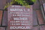 BOURQUIN Walter 1879-1974 & Martha L.R. 1882-1957