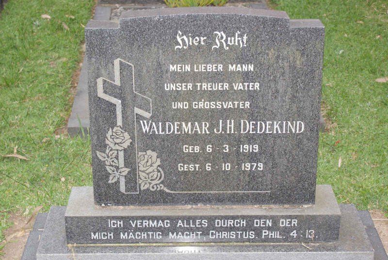 DEDEKIND Waldemar J.H. 1919-1979