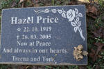 PRICE Hazel 1919-2005