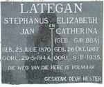 LATEGAN Stephanus Jan 1870-1944 & Elizabeth Catherina GAYBBA 1867-1935 