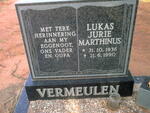 VERMEULEN Lukas Jurie Marthinus 1936-1990