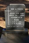 RABE Hannchen 1893-1986