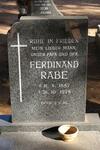 RABE Ferdinand 1887-1978