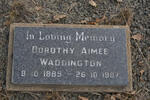 WADDINGTON Dorothy Aimee 1889-1987