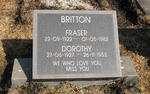 BRITTON Fraser 1922-1982 & Dorothy 1927-1953