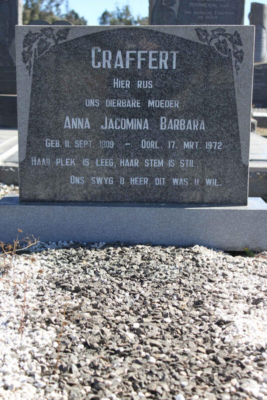 CRAFFERT Anna Jacomina Barbara 1909-1972