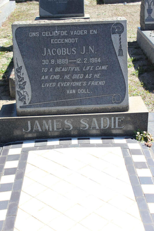 SADIE Jacobus J.N. 1889-1964