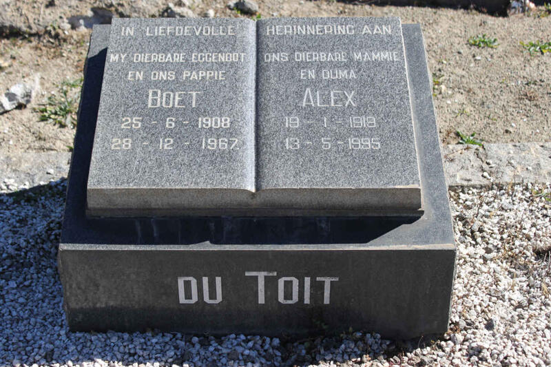 TOIT Boet, du 1908-1967 & Alex 1919-1995