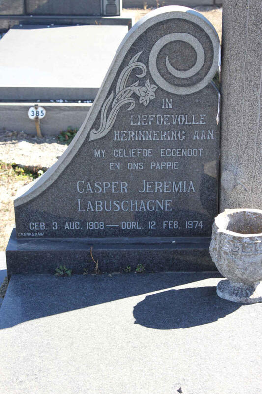 LABUSCHAGNE Casper Jeremia  1908-1974