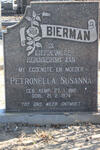 BIERMAN Petronella Susanna nee KEMP 1910-1974