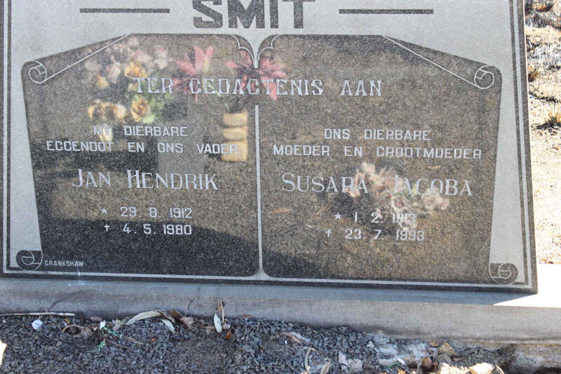 SMIT Jan Hendrik 1912-1980 & Susara Jacoba 1913-1993