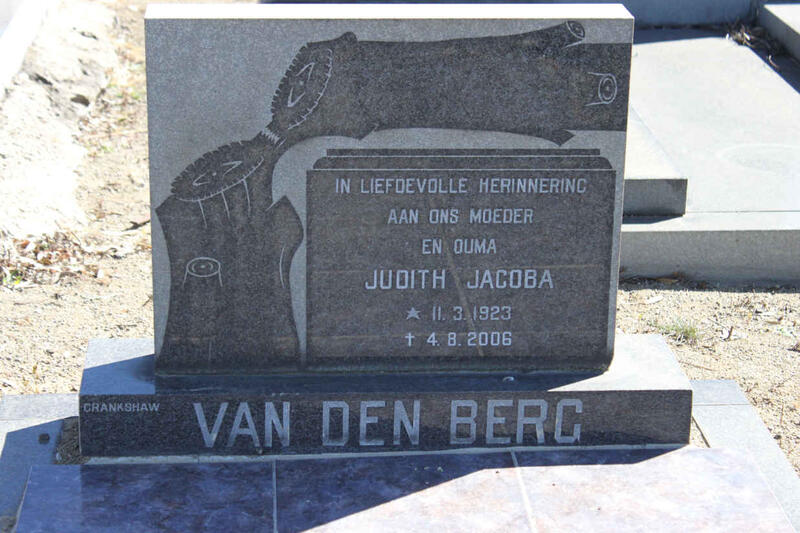 BERG Judith Jacoba, van den 1923-2006