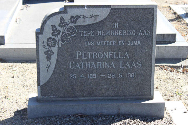 LAAS Petronella Catharina 1891-1981