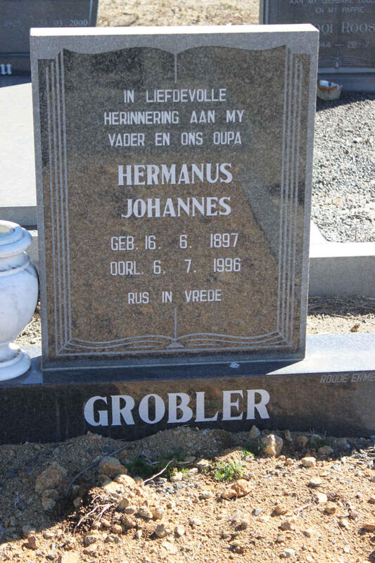 GROBLER Hermanus Johannes 1897-1996