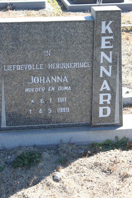 KENNARD Johanna 1911-1989