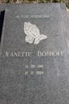 BOSHOFF Jeanette 1918-1994