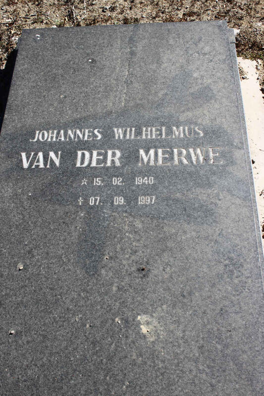 MERWE Johannes Wilhelmus, van der 1940-1997