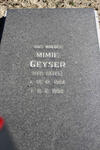 GEYSER Mimie nee DAVEL 1904-1990