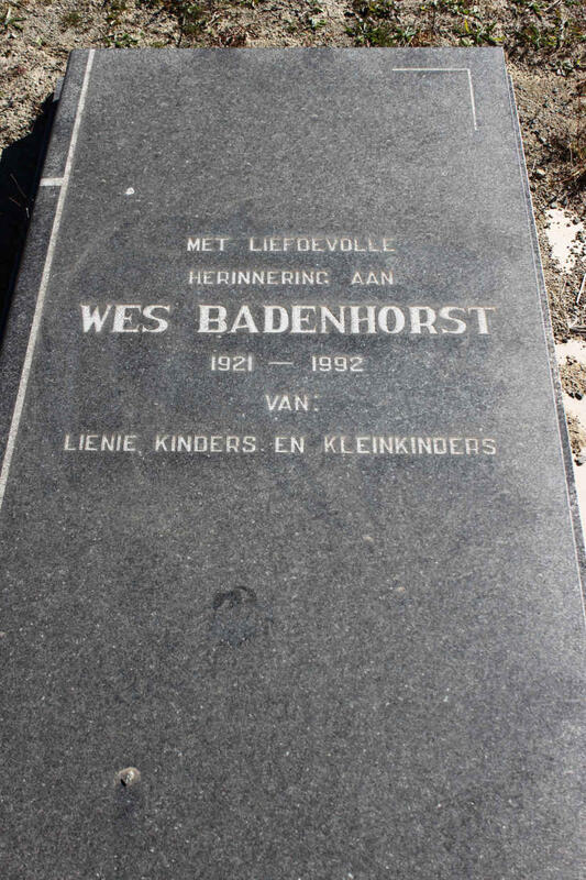 BADENHORST Wes 1921-1992