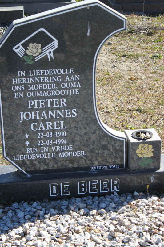 BEER Pieter Johannes Carel, de 1910-1994
