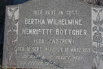 BOTTCHER Bertha Wilhelmine Henriette nee ZASTROW 1867-1959