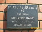 HAINE Christine 1927-1997