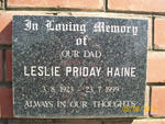 HAINE Leslie Priday 1923-1999
