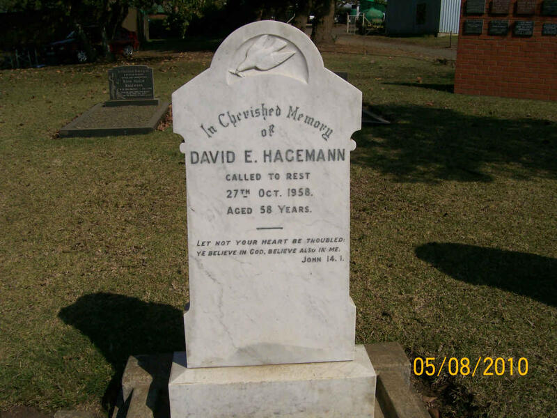 HAGEMANN David E. -1958