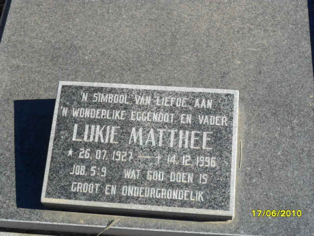MATHEE Lukie 1927-1996
