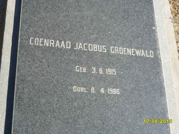 GROENEWALD Coenraad Jacobus 1915-1986