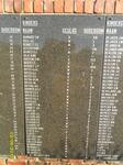 Memorial Plaque with names of children who died in the concentration camp