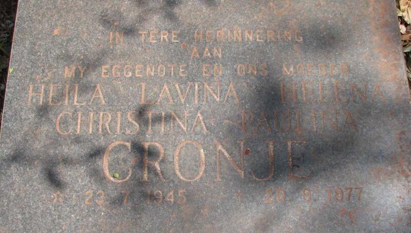 CRONJE Heila Lavina Helena Christina Paulina 1945-1977