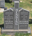 HENNING Hendrik Frederik 1944- & Cecilia Aletta 1953-2002
